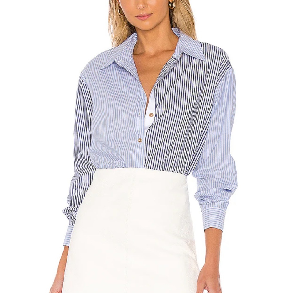 The Blaise Top in Blue & White
L'Academie